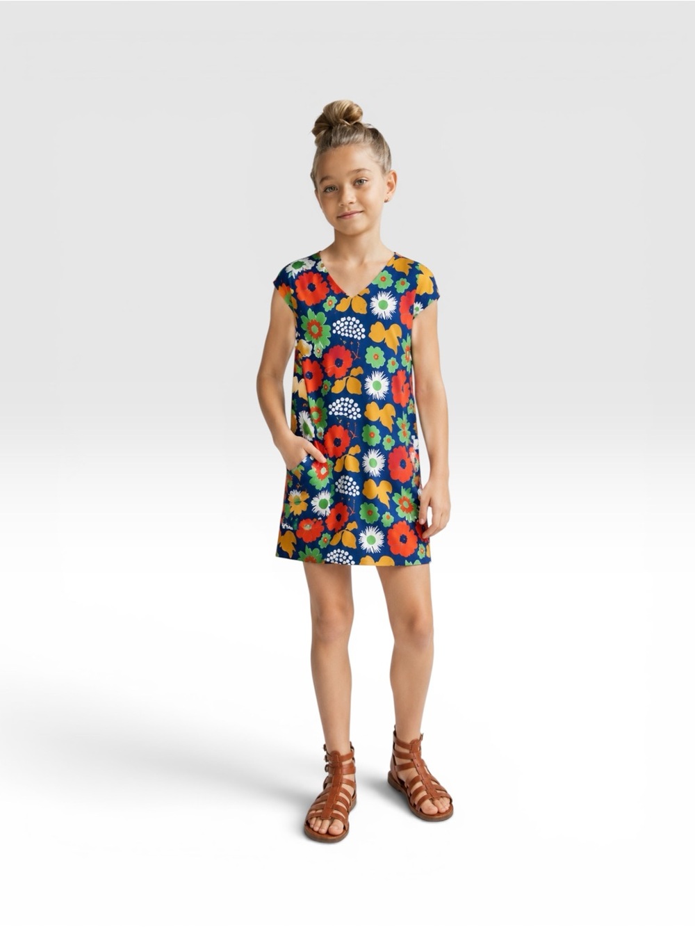 MARIMEKKO x Target Kukkatori Floral Euro Summer Vacation Poppy Dress 📐L Kids